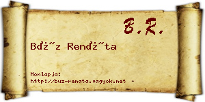 Búz Renáta névjegykártya